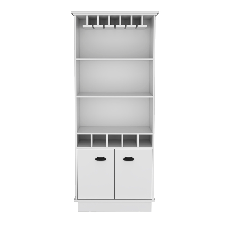 TUHOME Dundee Bar Cabinet  White Manufactured Wood