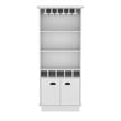 TUHOME Dundee Bar Cabinet  White Manufactured Wood