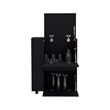 TUHOME GlasgoW Bar Cart  Black Engineered Wood