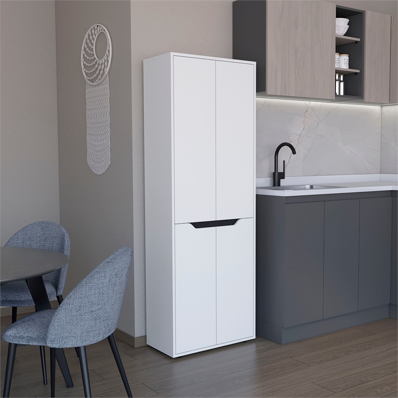 TUHOME Herrin Multistorage Kitchen Pantry Multi-Color Manufactured Wood
