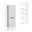 TUHOME Herrin Multistorage Kitchen Pantry Multi-Color Manufactured Wood