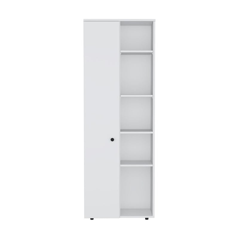 TUHOME Hoyt Multistorage Kitchen Pantry White Manufactured Wood
