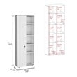 TUHOME Hoyt Multistorage Kitchen Pantry White Manufactured Wood