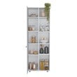 TUHOME Hoyt Multistorage Kitchen Pantry White Manufactured Wood