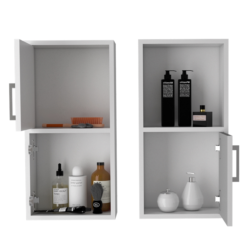 TUHOME Medicine Cabinet White Manufactured Wood