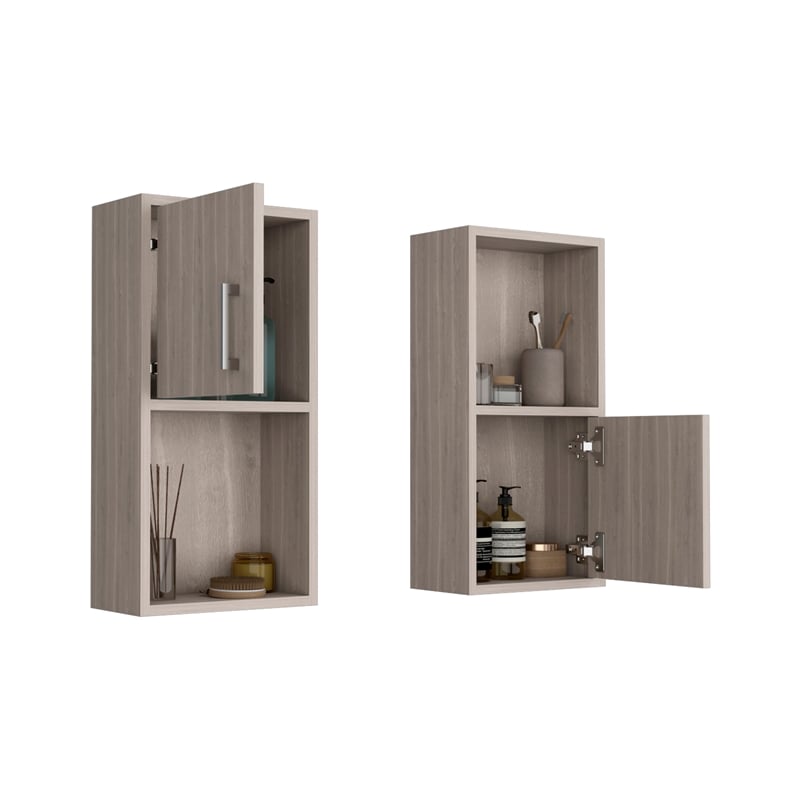 TUHOME Oba Medicine Cabinet Beige Engineered Wood