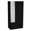 Tuhome Furniture Riverside Engineered Wood Bedroom Armoire in Black