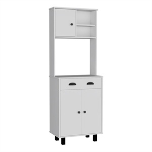TUHOME Salem Kitchen Pantry  White Engineered Wood