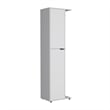 TUHOME Austin Broom Storage Closet White Engineered Wood