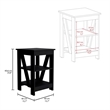 Taylor Side Table  Engineered Wood Black