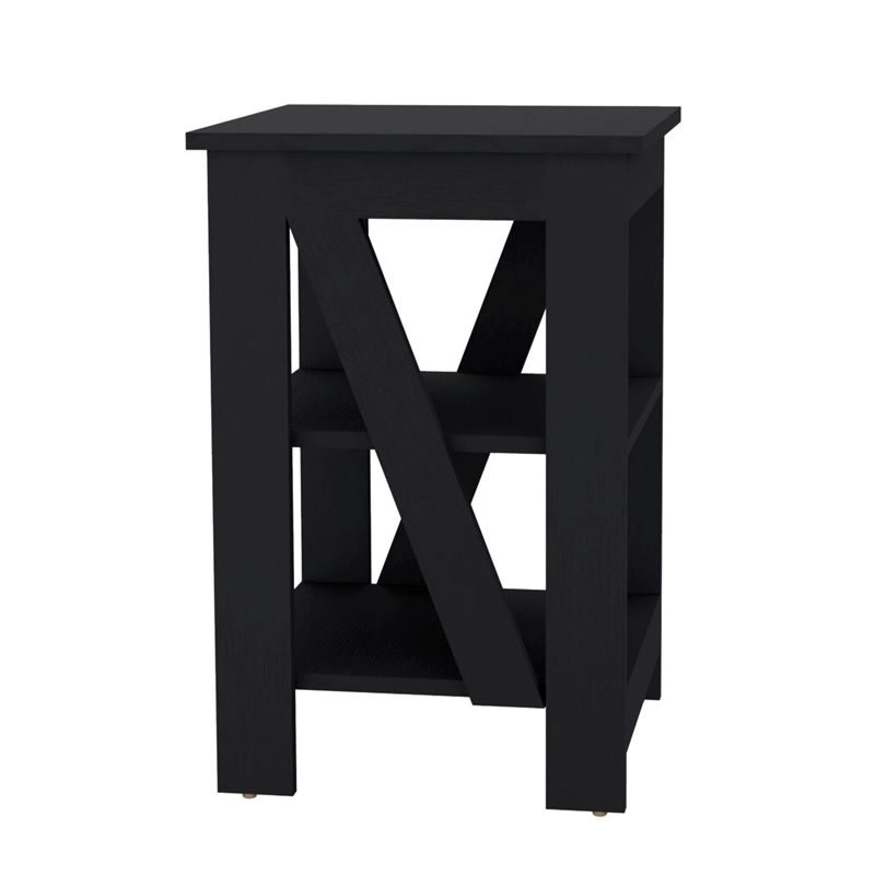 Taylor Side Table  Engineered Wood Black