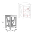 Taylor Side Table  Engineered Wood White