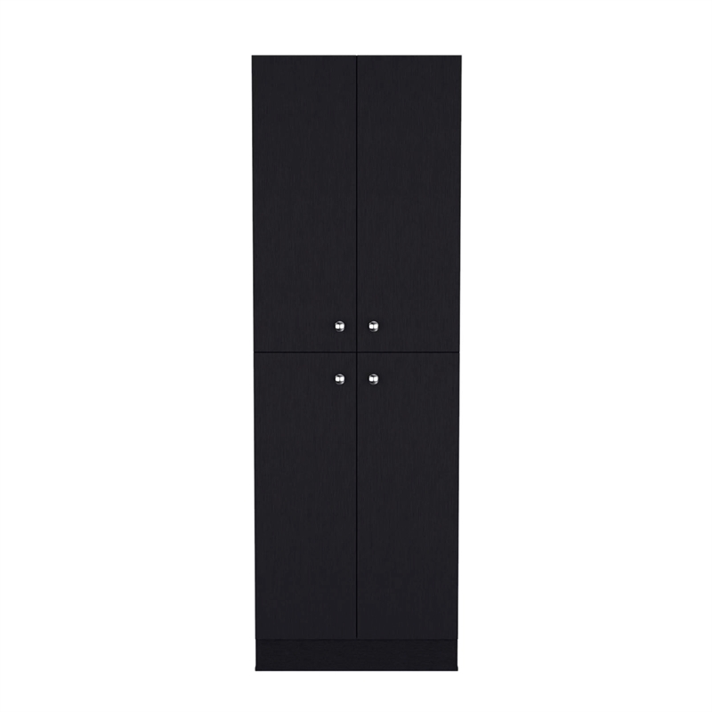 Lynch Pantry Cabinet  Engineered Wood Black