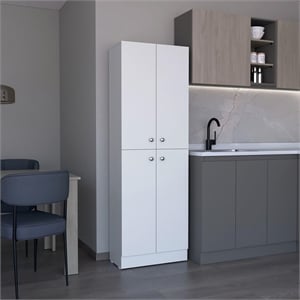 Lynch Pantry Cabinet  Engineered Wood White
