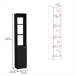 Parks Linen Cabinet  Engineered Wood Black