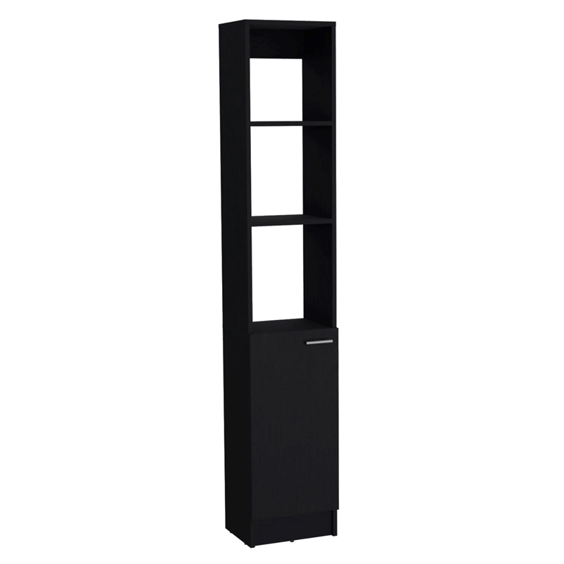 Parks Linen Cabinet  Engineered Wood Black