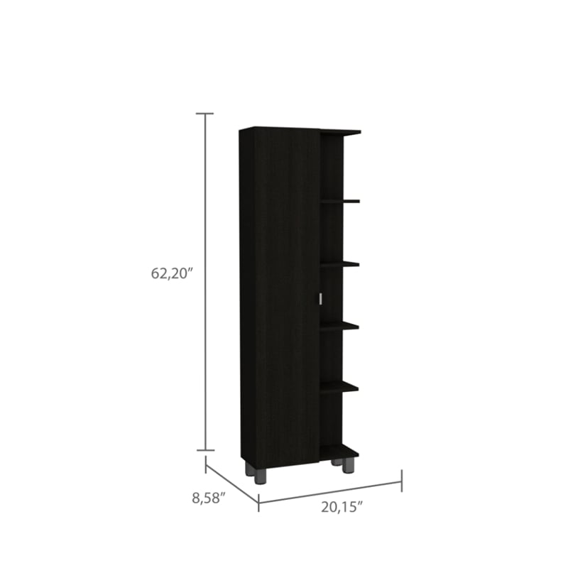 Tuhome Furniture Barre Engineered Wood 2 Piece Bathroom Set in Black