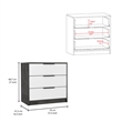 Calera 2 Piece Bedroom Set Engineered Wood Multi-color