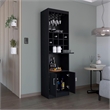 Tuhome Furniture Kevil Bar Cabinet Engineered Wood Black