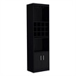 Tuhome Furniture Kevil Bar Cabinet Engineered Wood Black