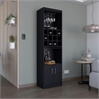 Tuhome Furniture Kevil Bar Cabinet Engineered Wood Black