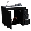 Ferreti Utility Sink Engineered Wood Black