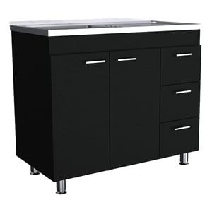 Ferreti Utility Sink Engineered Wood Black