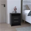 Greter Nightstand Engineered Wood Black