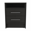 Greter Nightstand Engineered Wood Black