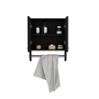 Optim Medicine Cabinet Engineered Wood Black