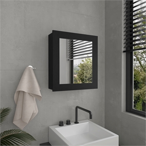 Luma Mirror Medicine Cabinet  Engineered Wood Black