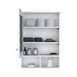 Vina Medicine Cabinet Engineered Wood White