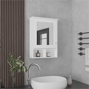 Vina Medicine Cabinet Engineered Wood White