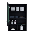 Vina Medicine Cabinet Engineered Wood Black