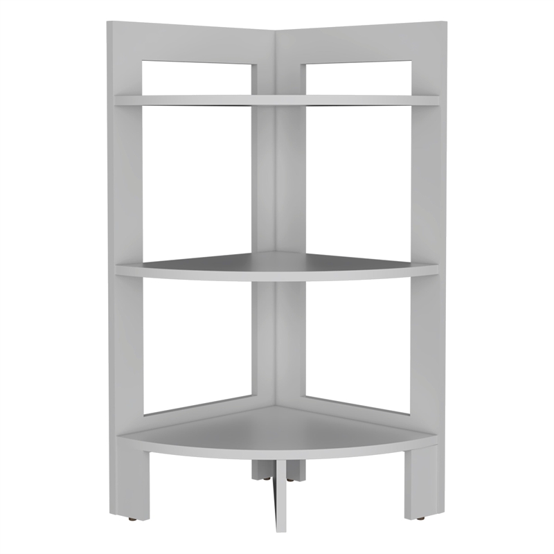 Riga Corner Side Table Engineered Wood White