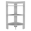 Riga Corner Side Table Engineered Wood White