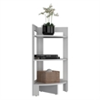 Riga Corner Side Table Engineered Wood White