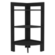 Riga Corner Side Table Engineered Wood Black