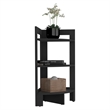 Riga Corner Side Table Engineered Wood Black