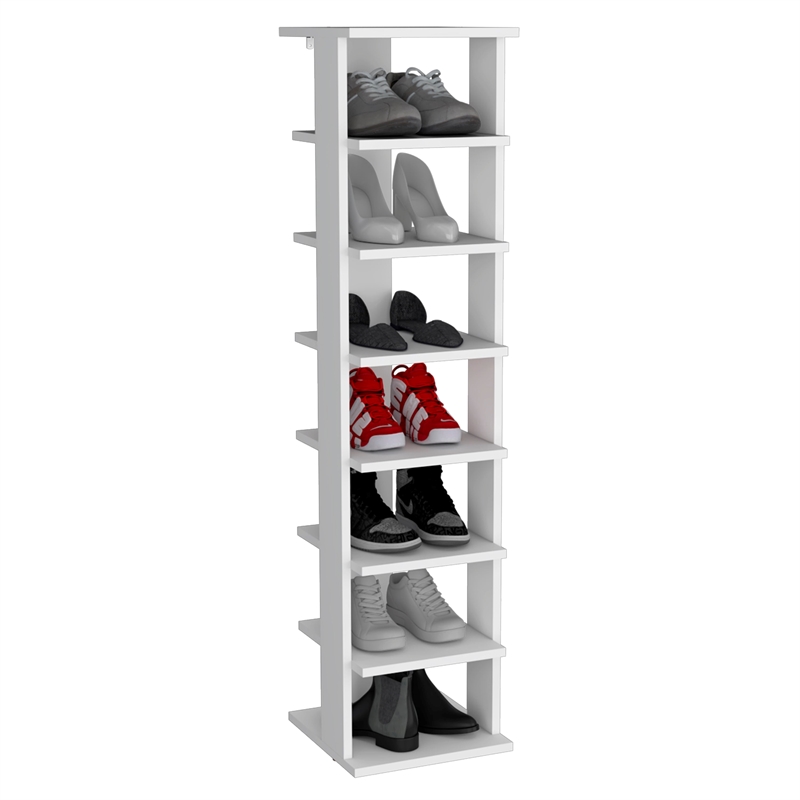 Odesto Vertical Shoe Rack Engineered Wood White