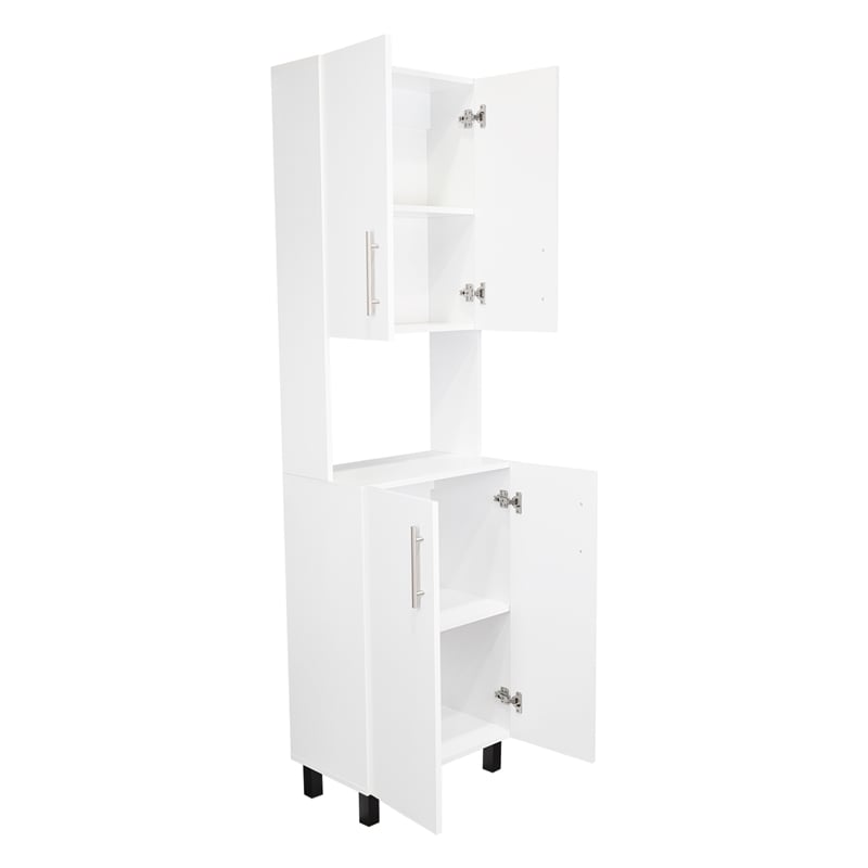 Linden Kitchen Pantry Engineered Wood White