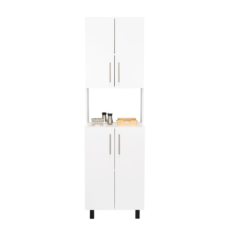 Linden Kitchen Pantry Engineered Wood White