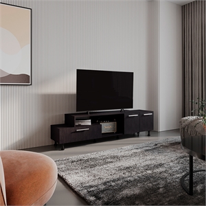 Athol 69 Wide Tv Stand Engineered Wood Black