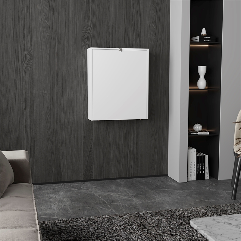 Kaplar 33 Wide folding Table White Engineered Wood White