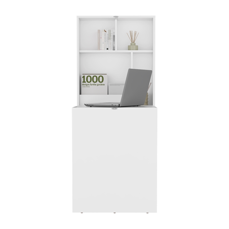 Kaplar 33 Wide folding Table White Engineered Wood White