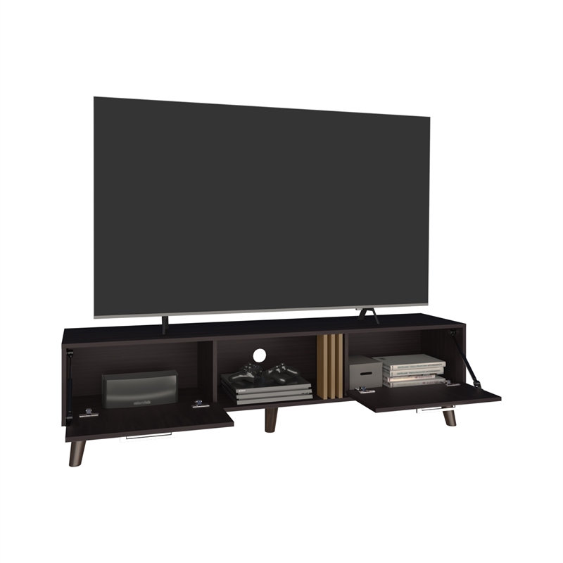 Vance 63 Wide Tv Stand Engineered Wood Black
