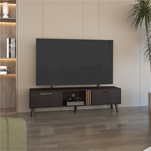 Vance 63 Wide Tv Stand Engineered Wood Black