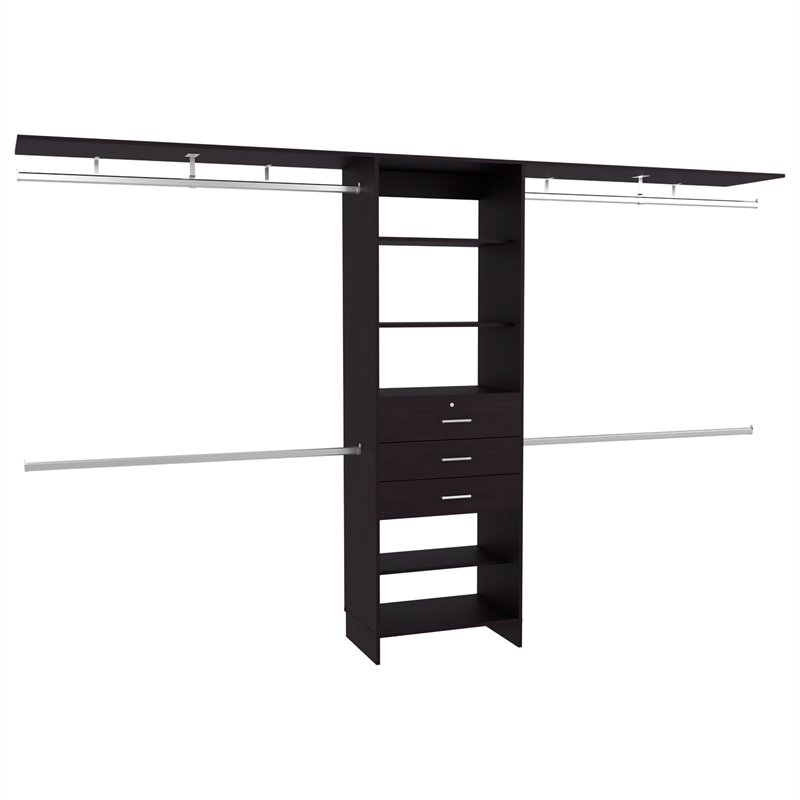 Plego 3 Closet Engineered Wood Black