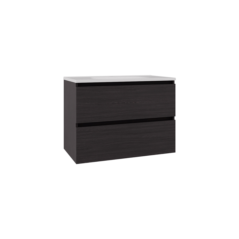 Bathroom Cabinet Opalo  Engineered Wood Black
