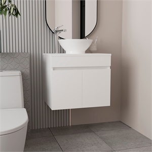 Vessel Sink Vanity Manchester  Engineered Wood White